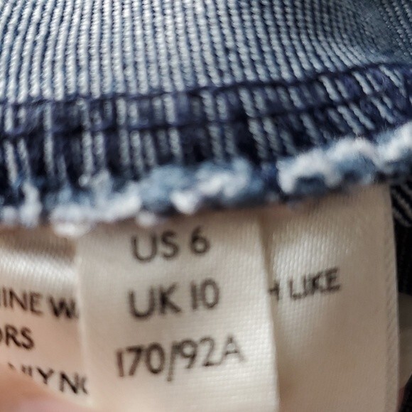 NWT FREE PEOPLE ALEX DENIM DRESS JUMPER SIZE 6 DARK WASH STRETCH STYLE F… - Picture 10 of 15